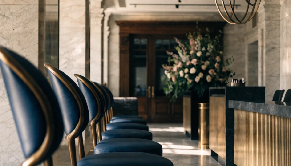 Brand-standard FF&E procurement for a Marriott, Hilton and Hyatt hotel guestroom — approved-vendor furniture and mock-up review