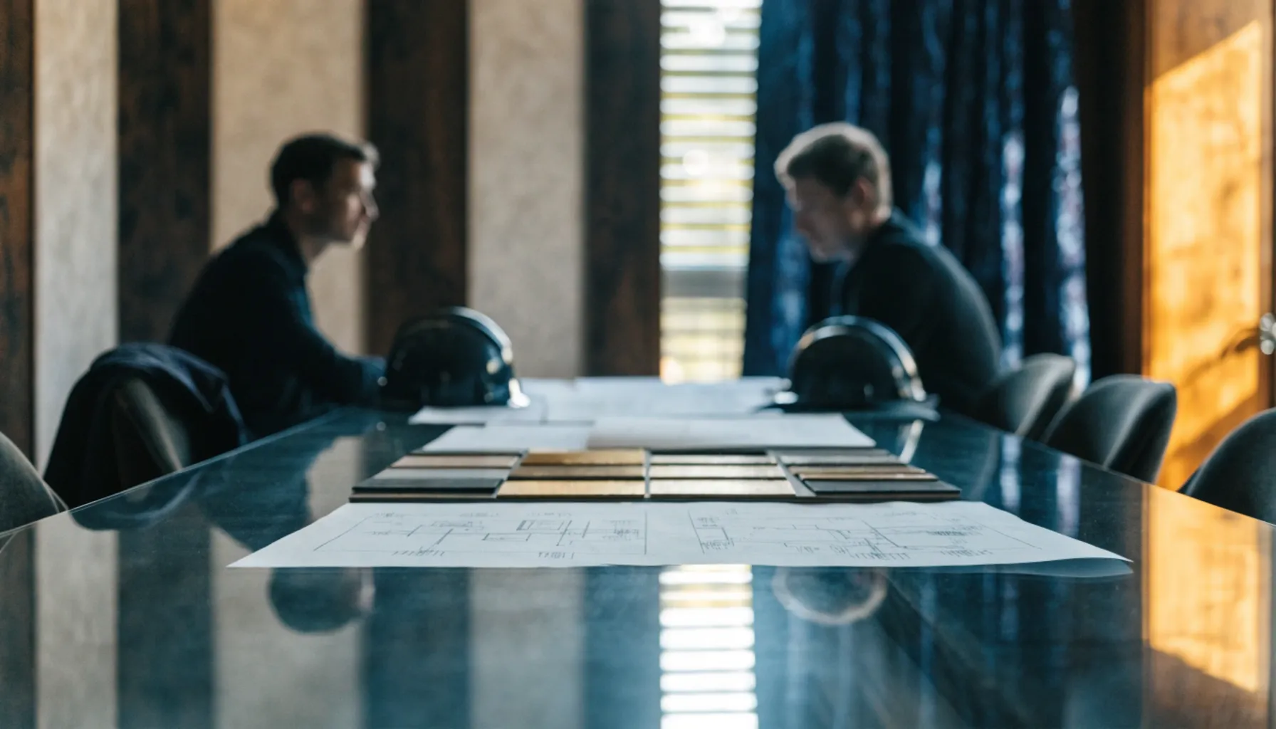 Owner's representative and FF&E procurement agent reviewing project documents on a Middle East hotel project